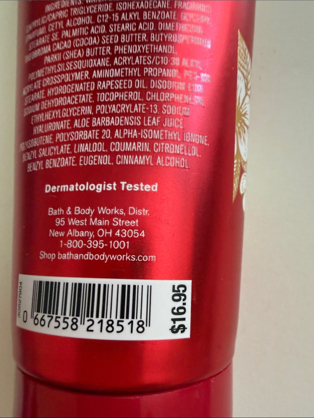 Bath & Body Works Japanese Cherry Blossom Body Cream - Red & Gold - Picture 3 of 5